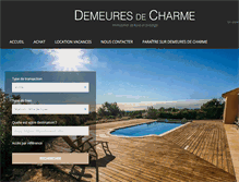 Tablet Screenshot of demeures-de-charme.com
